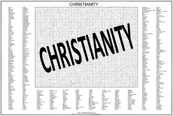 The Christianity Word Search Poster