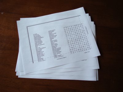 Print and Assemble a Word Search Poster - Step 1